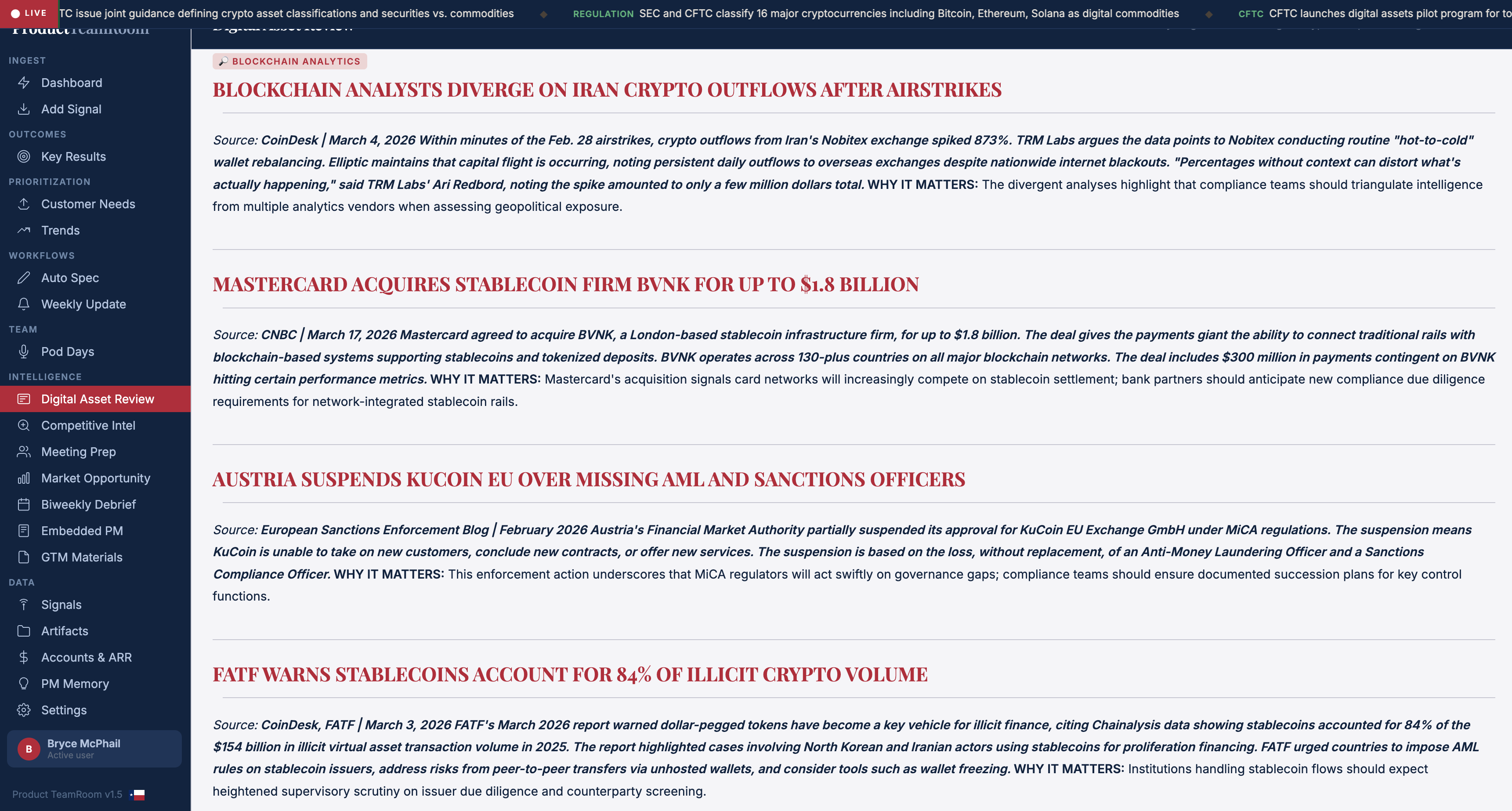 Digital Asset Review intelligence feed